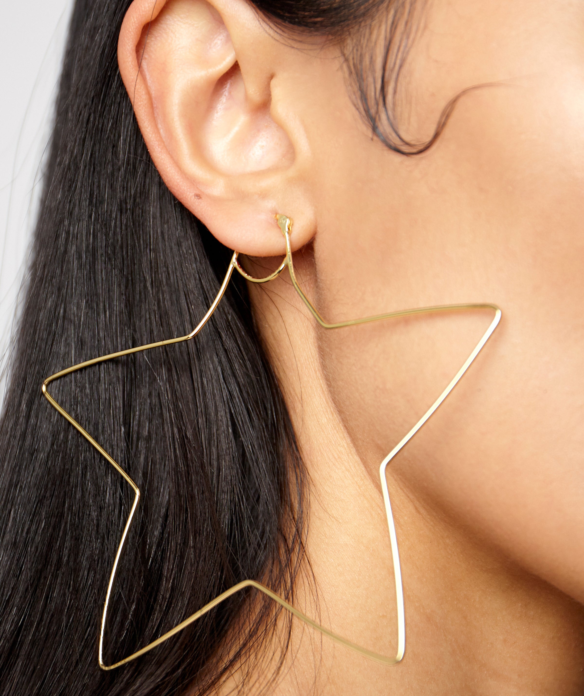 HUGE 10cm/12cm GOLD/SILVER fashion BIG plain MASSIVE HOOPS large hoop  earrings | eBay